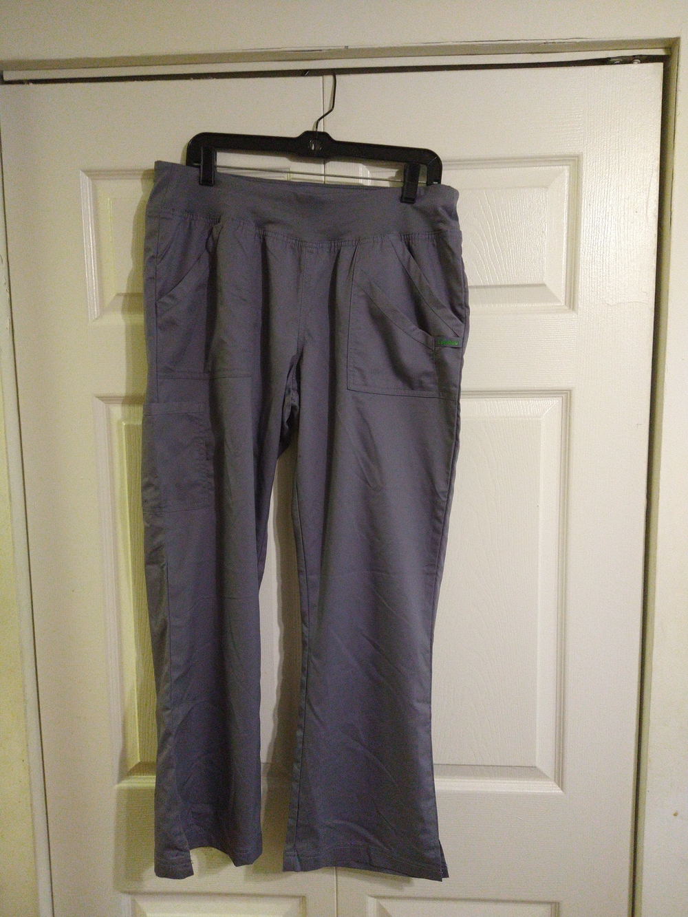 Landau Gray Straight-Leg Scrub Pants